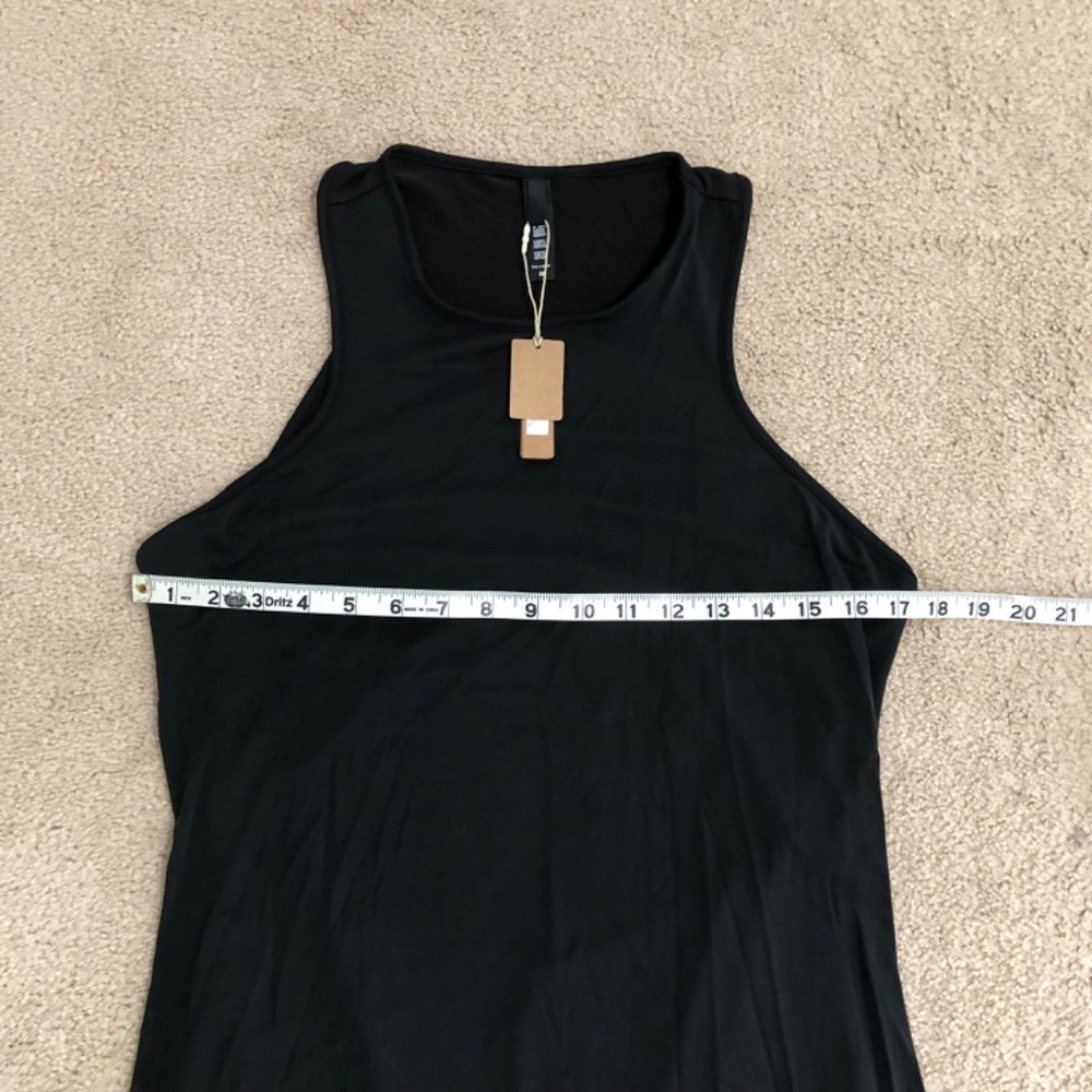 Skims Black Onyx Smooth Lounge Maxi Dress Open Back 2XL - Picture 12 of 12